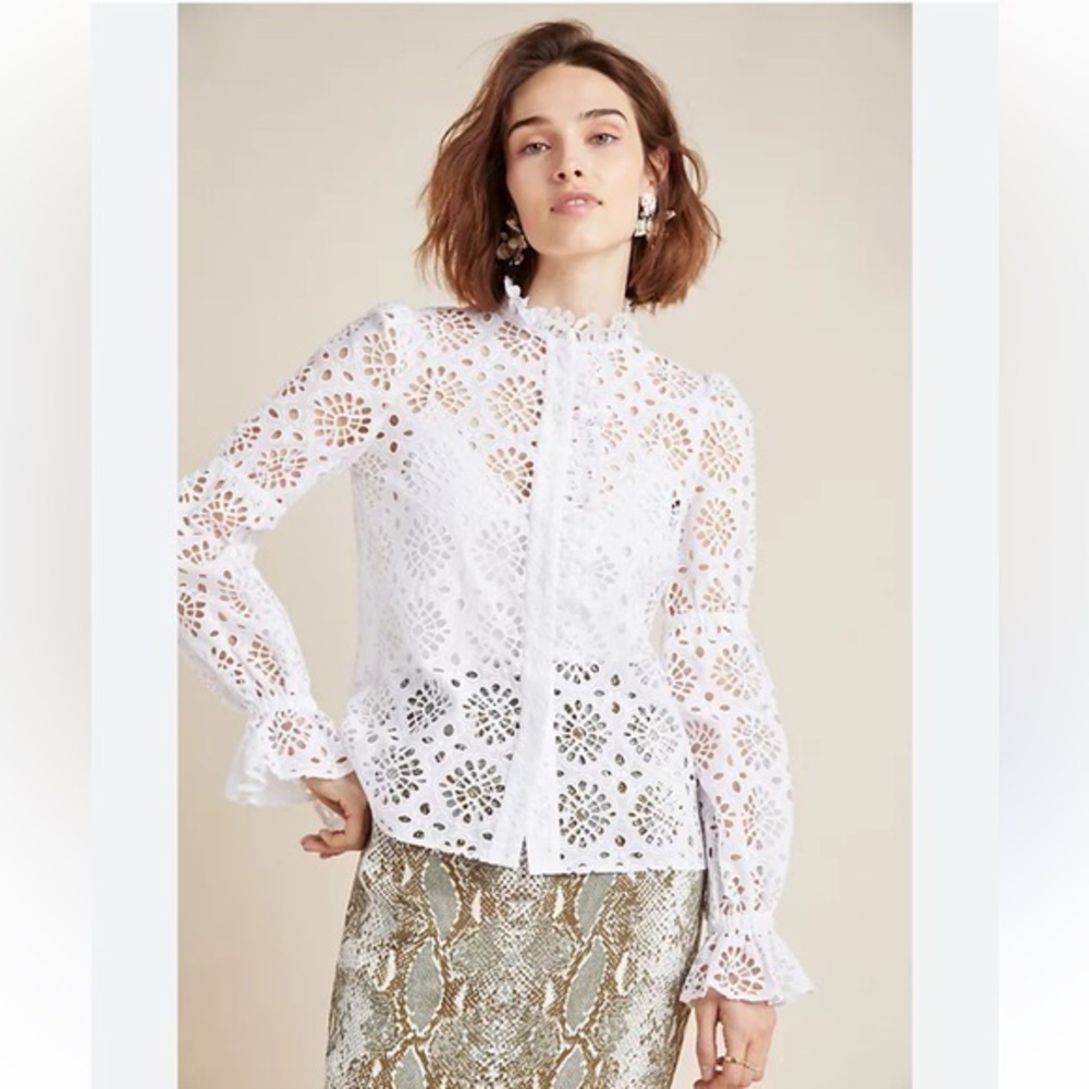 Diane von Furstenberg Rosalyn Eyelet Top